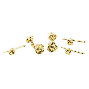 Cartier 14K Gold Knot Tuxedo Set Cufflinks